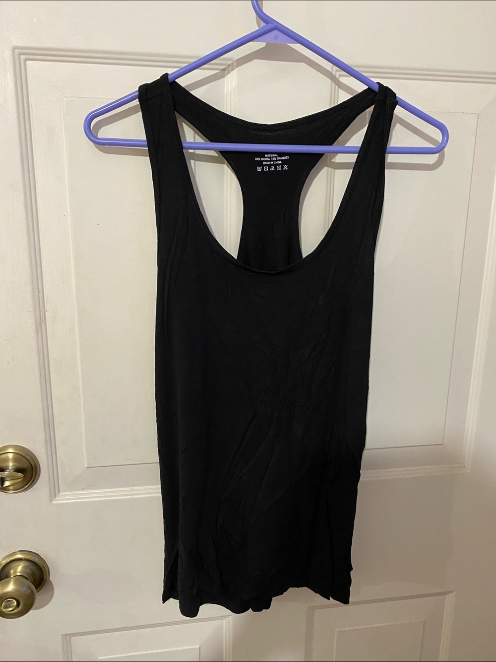 Black Racerback Tank XL
